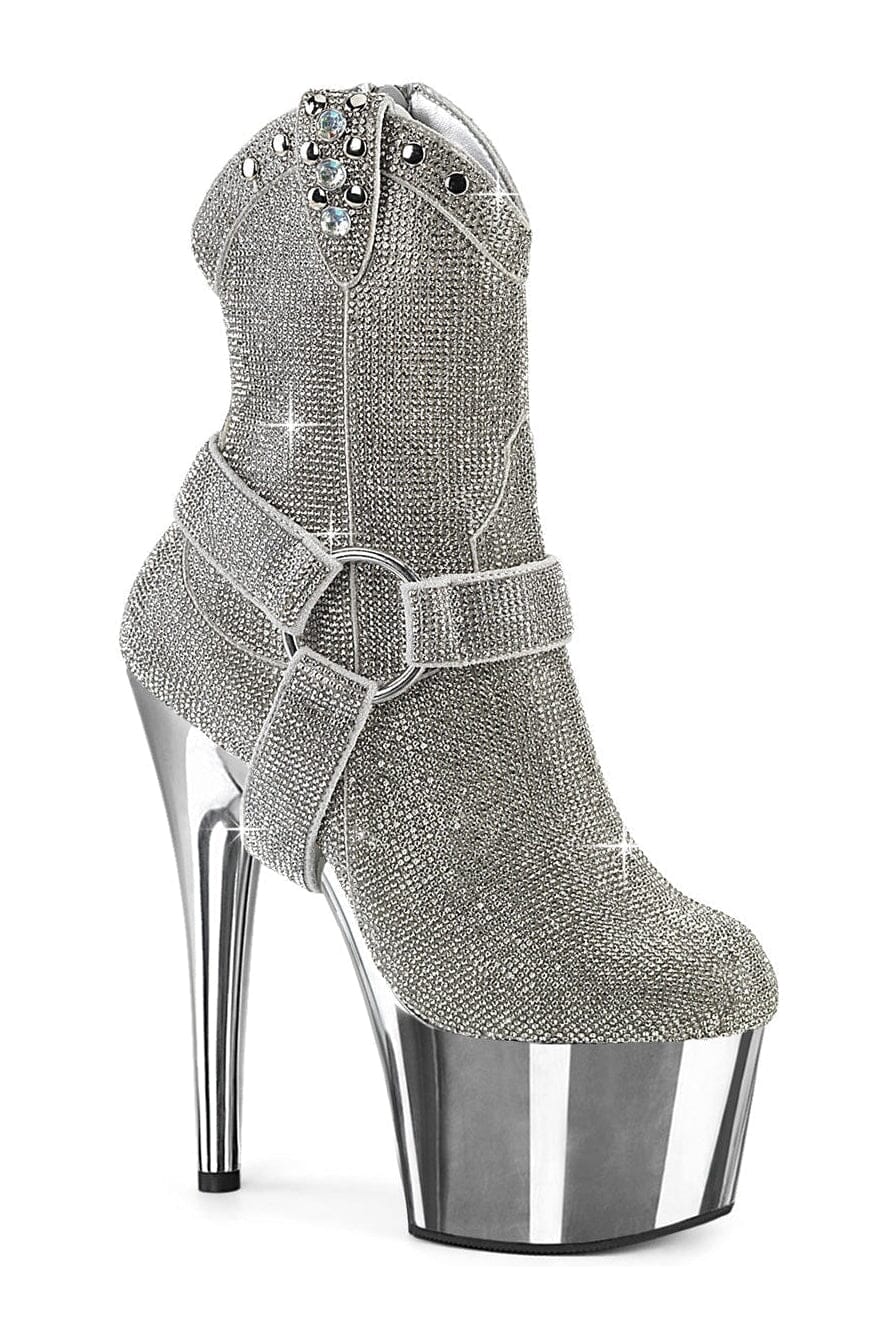 silver pleaser boots