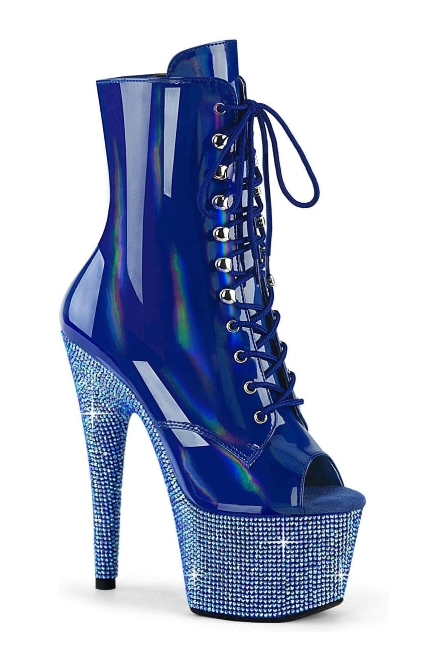 Pleaser Shoes Open Toe/Heel Ankle Boot with Side Zipper