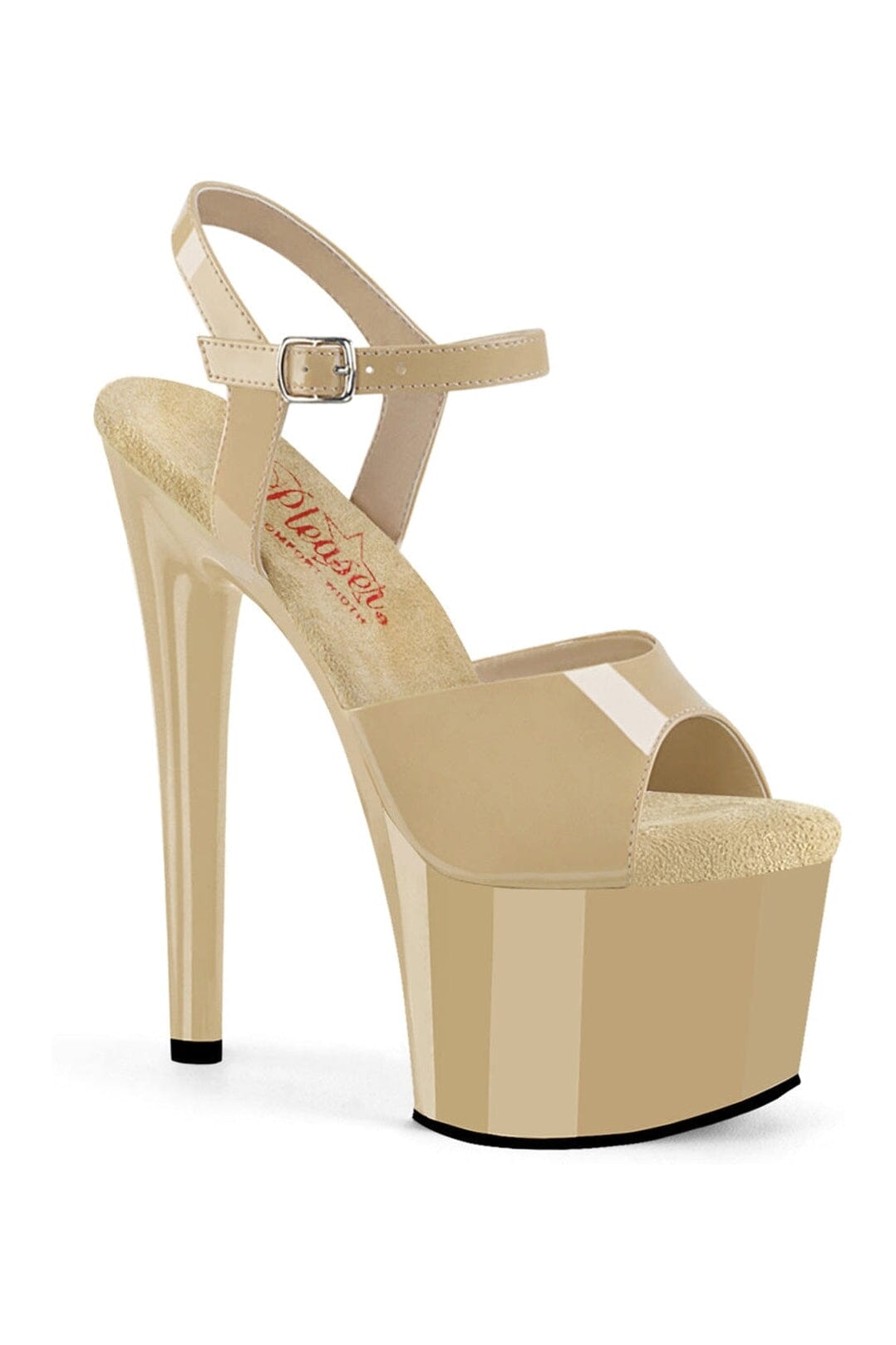 Pleaser | PASSION-709 Bone Patent Sandal | Now Available at SexyShoes.com –  SEXYSHOES.COM