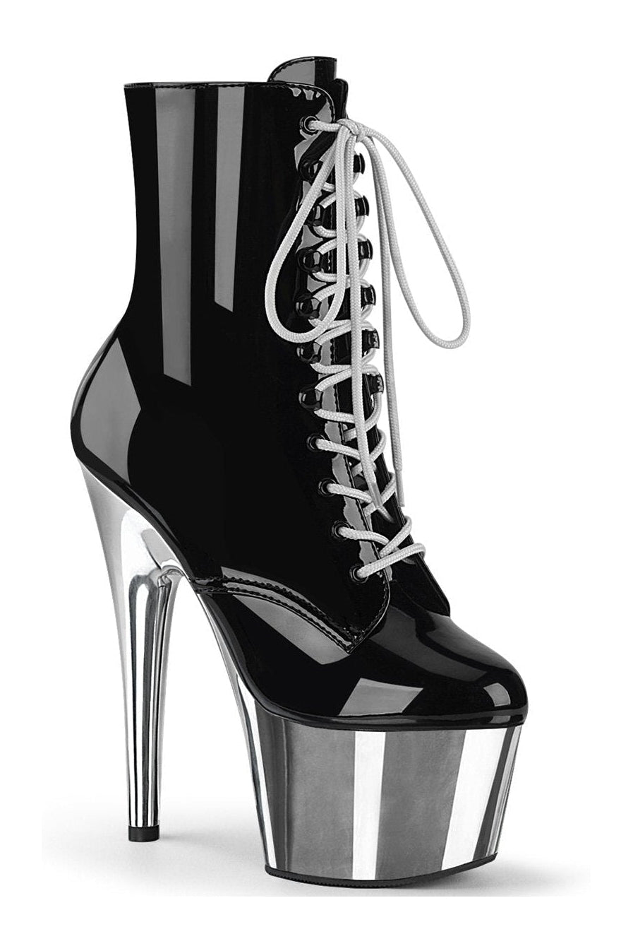 Pleaser black 2024 ankle boots