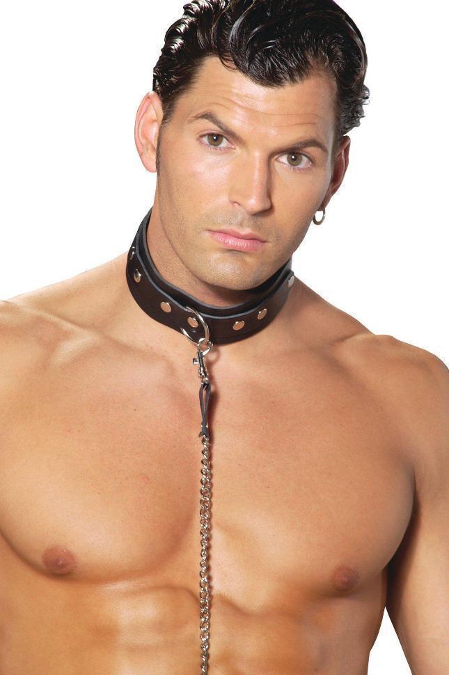 Men choker leather, buy men's leather choker collar in online store