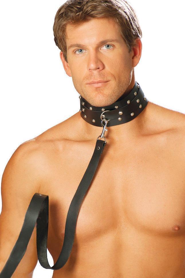 Men choker leather, buy men's leather choker collar in online store