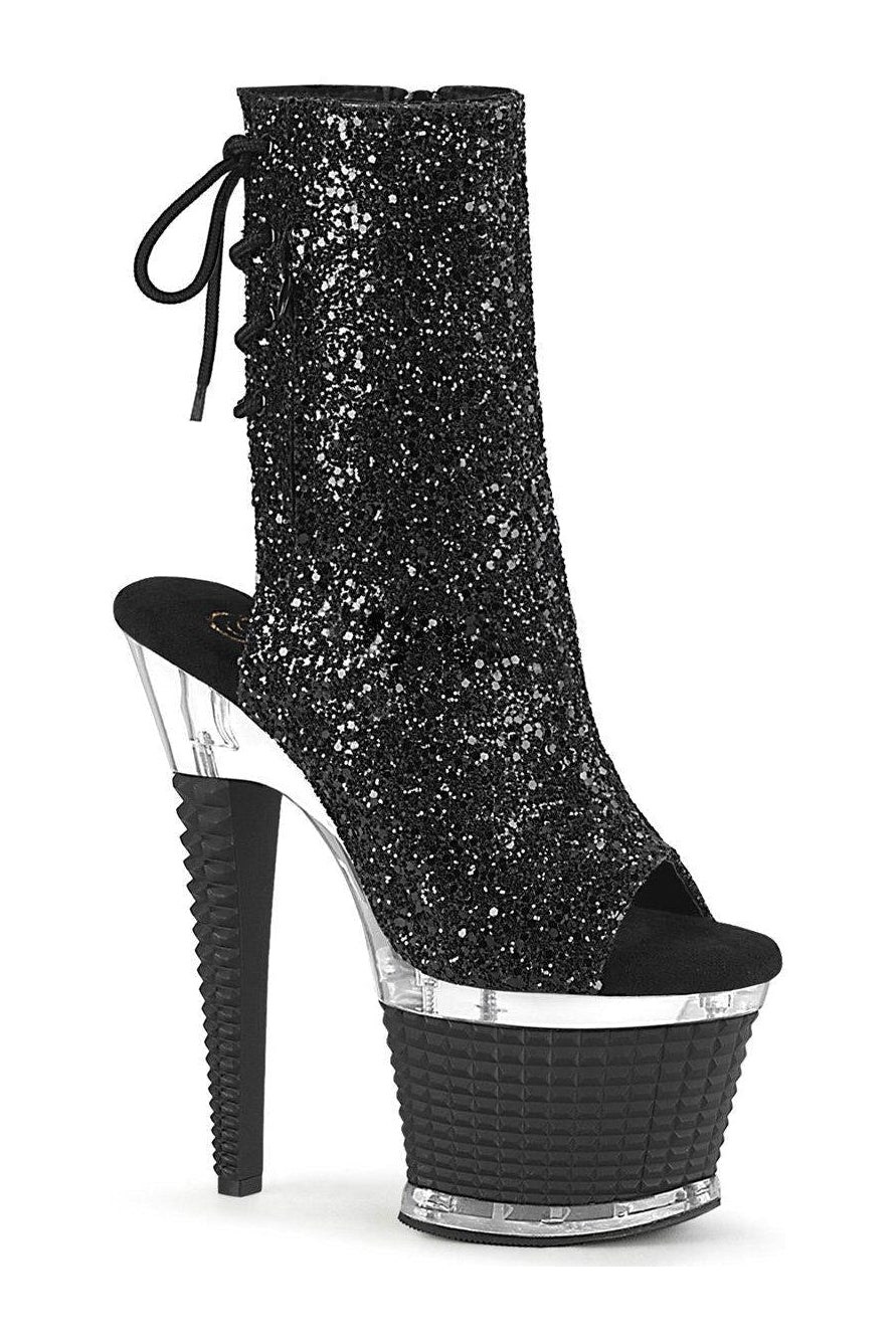 Pleaser Shoes Open Toe/Heel Ankle Boot with Side Zipper