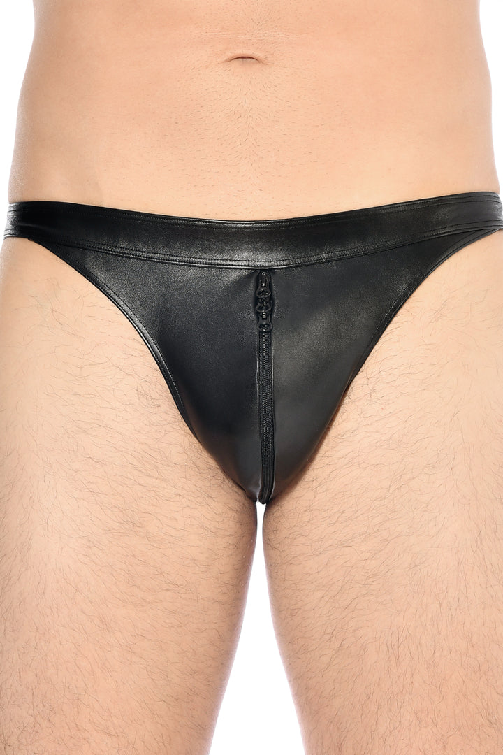 LUIGI Faux Leather Thong