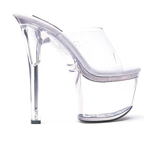 Ellie Shoes Clear Slides Platform Stripper Shoes | Buy at Sexyshoes.com