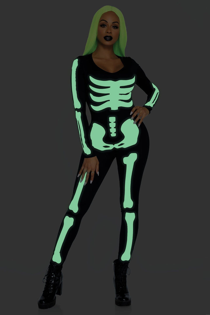 Glow In the Dark Skeleton Catsuit
