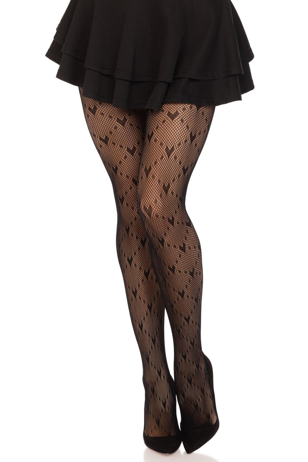 Love Struck Heart Net Tights