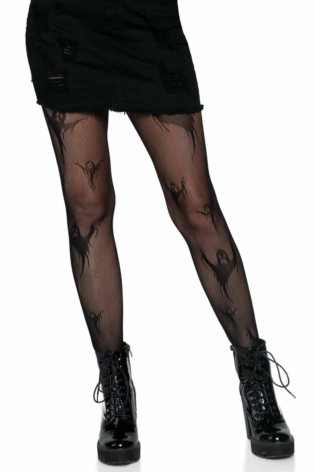 Spooky Ghost Fishnet Tights