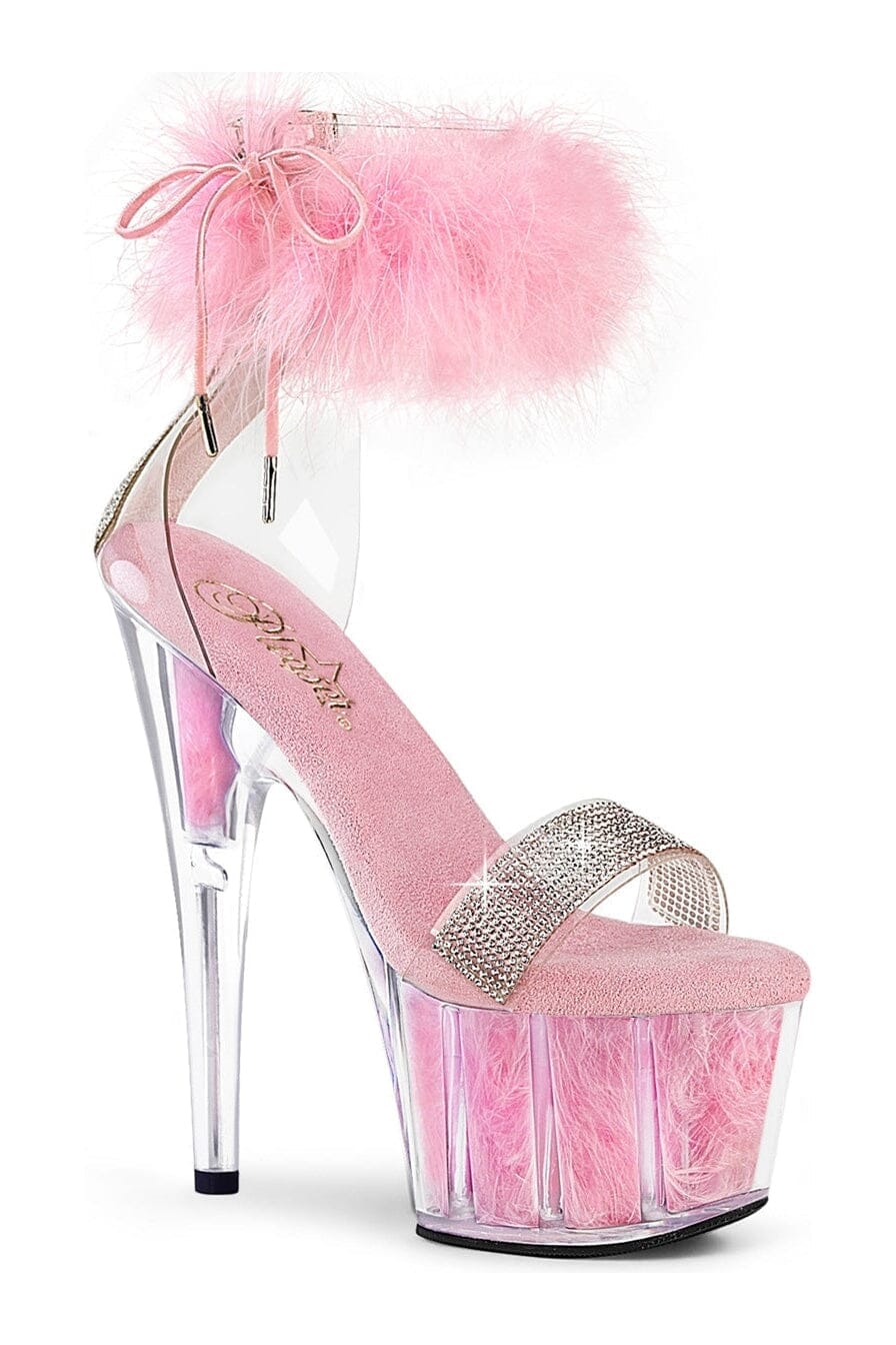 Pleaser ADORE 727F Clear Vinyl Sandal Now Available at SexyShoes SEXYSHOES.COM