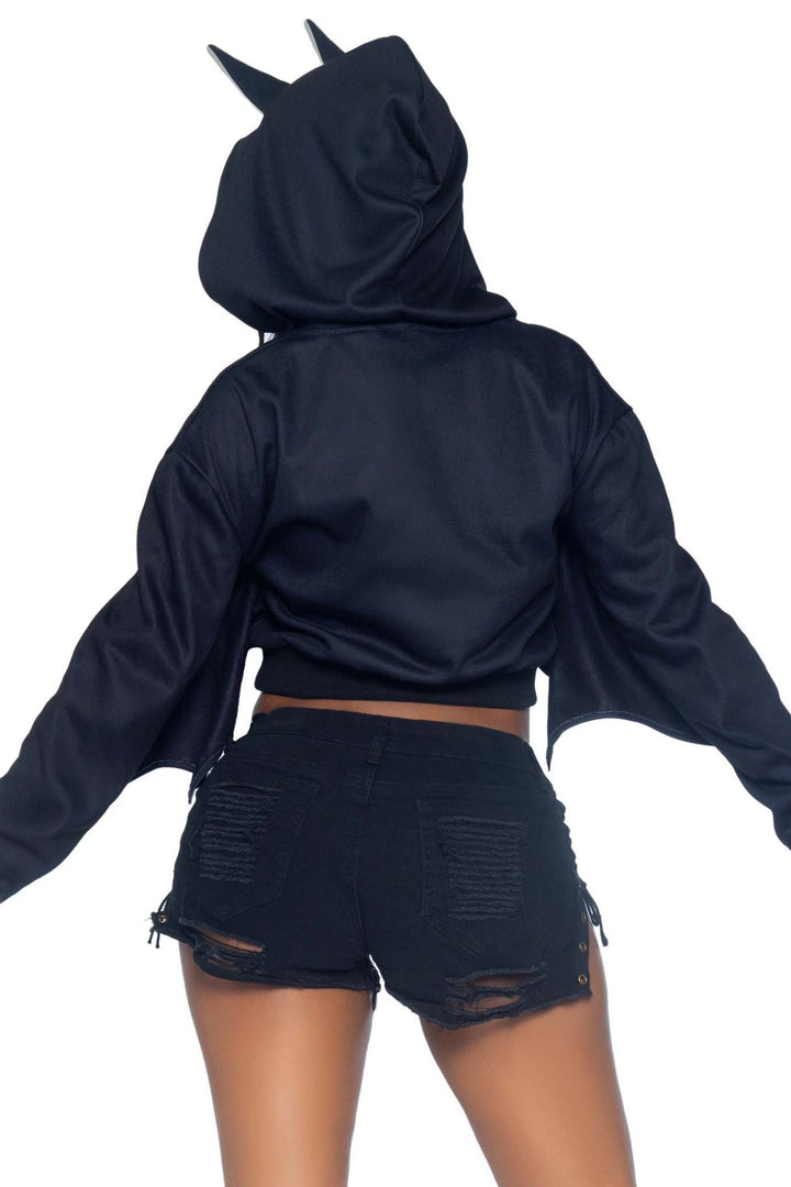 Bat Cropped Hoodie