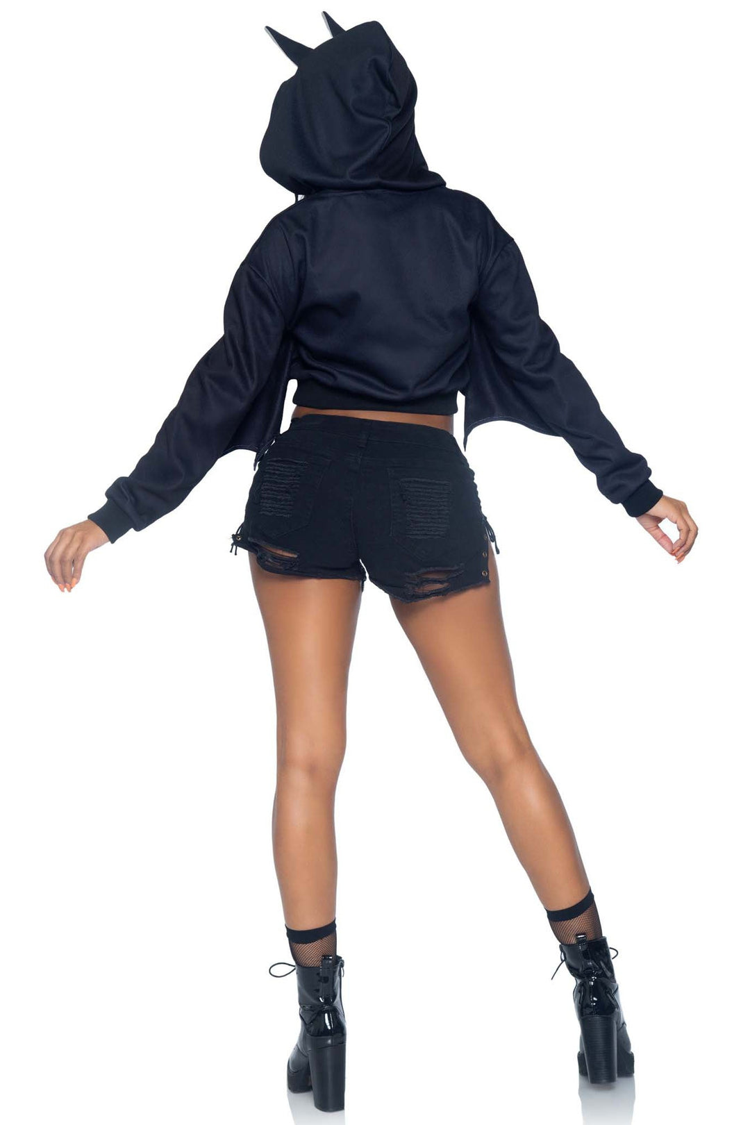 Bat Cropped Hoodie