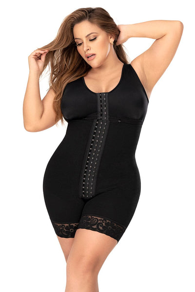 Mapale  Cross Back Support Mid Length Shapewear with Snap Button