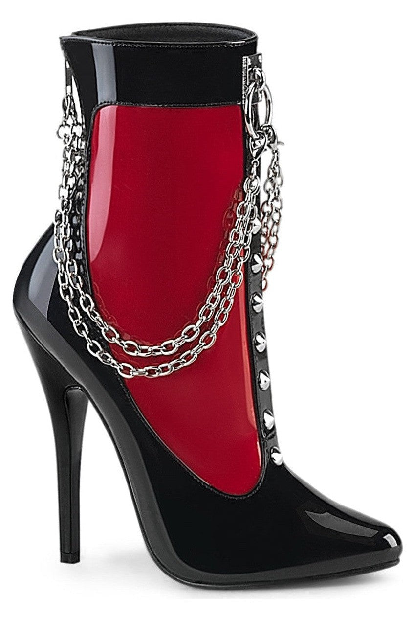 Devious Black Ankle Boots Platform Stripper Shoes | Buy at Sexyshoes.com