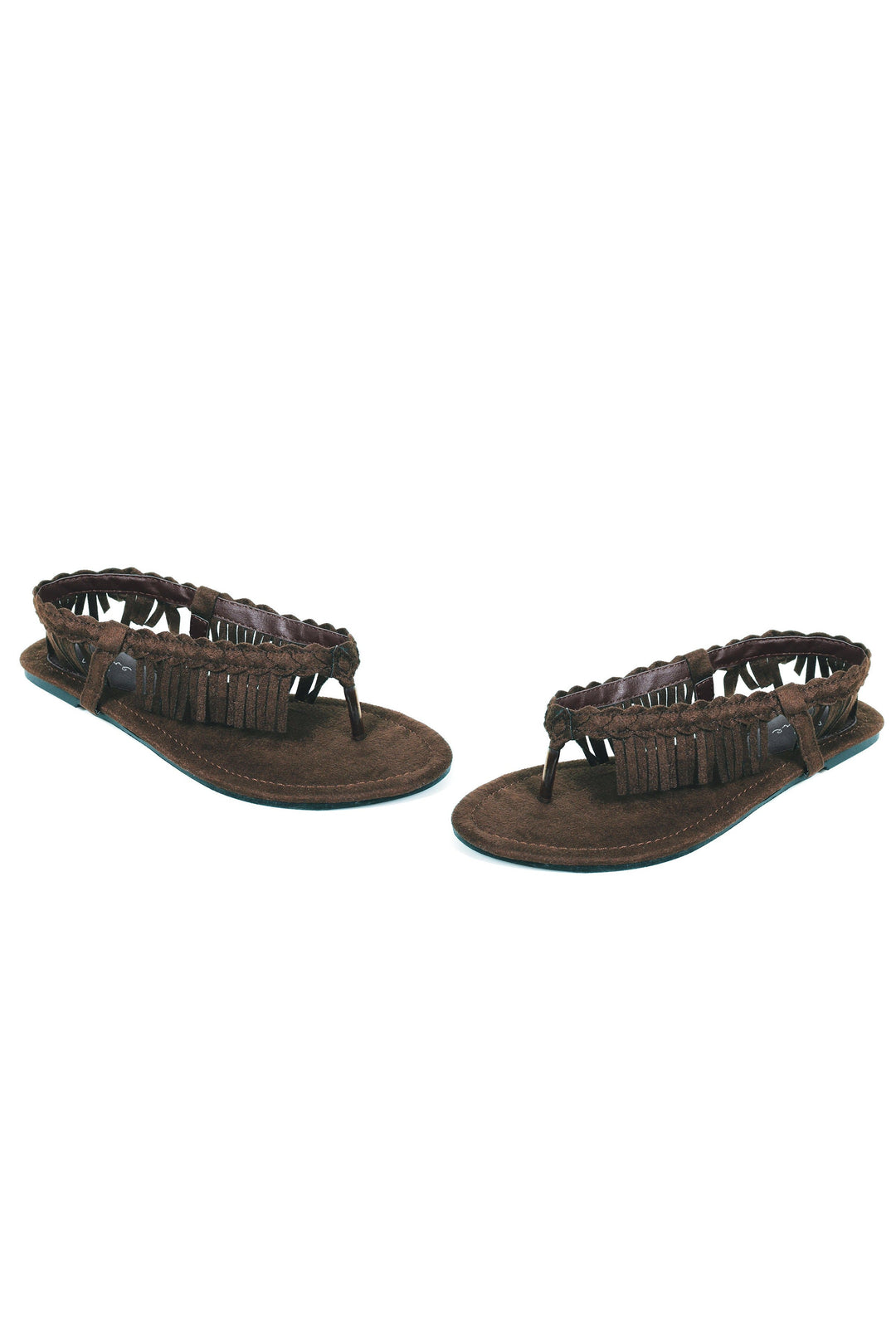 Ellie 015-APACHE Heel Sandal With Braid And Fringe