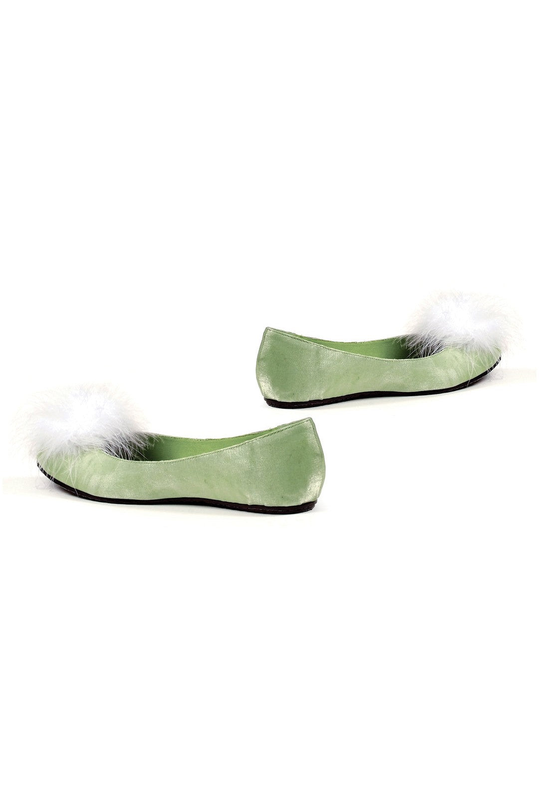 Ellie 016-TINKER Heel Satin Slipper With Marabou