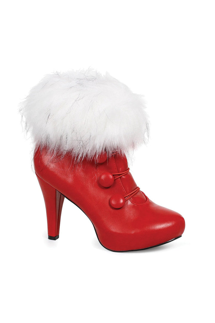 Ellie 414-CLAUS 4" Fur Trimmed Holiday Bootie