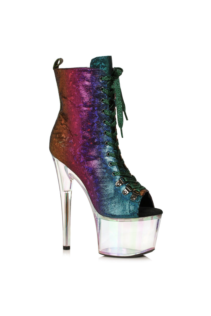 Ellie Shoes Rainbow Ankle Boots Platform Stripper Shoes | Buy at Sexyshoes.com