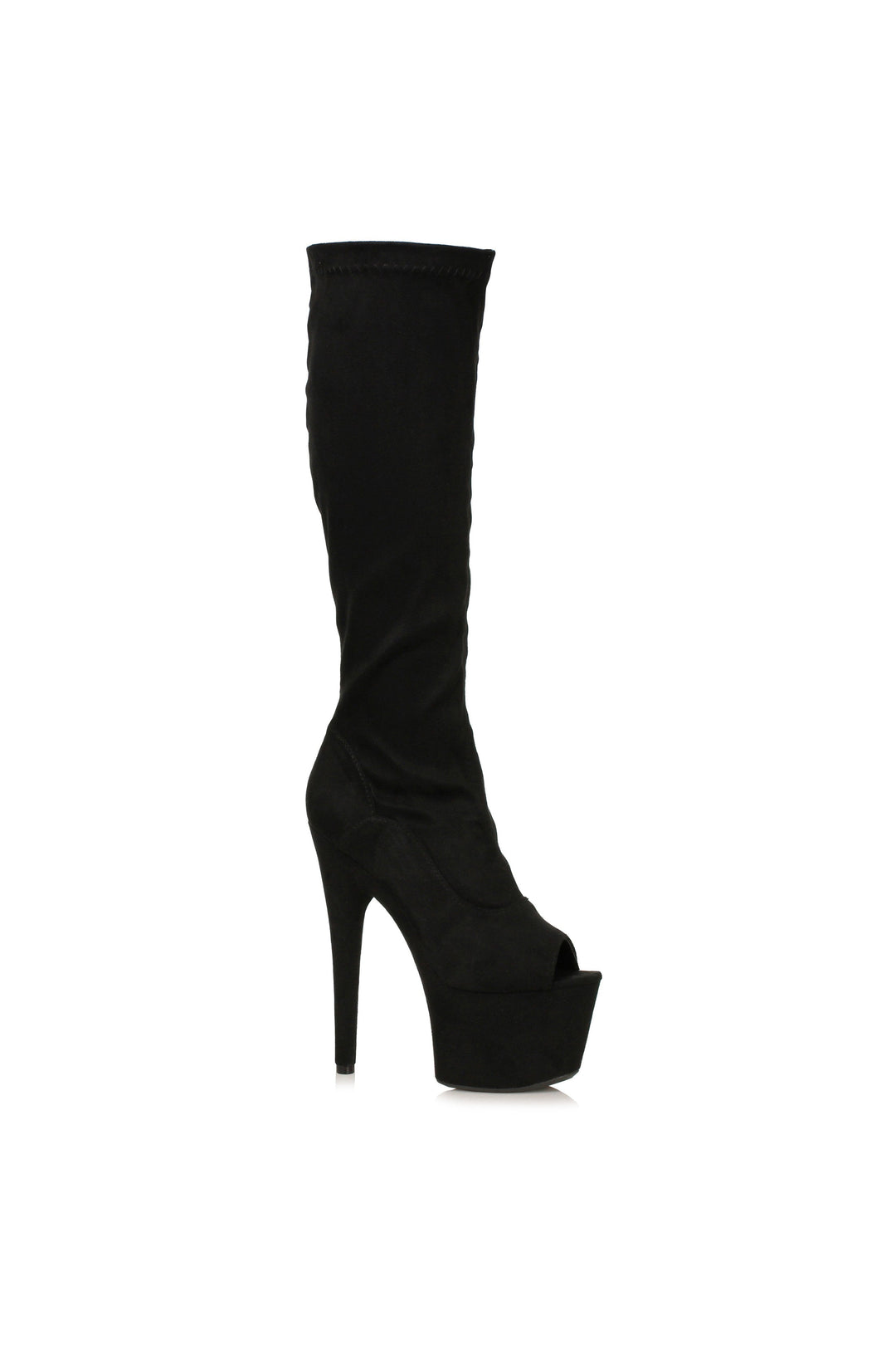 Ellie Shoes Black Knee Boots Platform Stripper Shoes | Buy at Sexyshoes.com