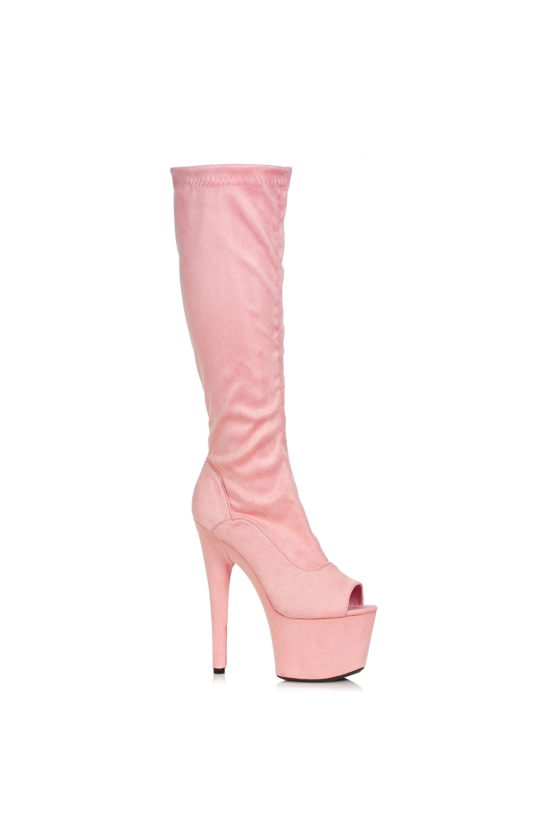 Ellie Shoes Pink Knee Boots Platform Stripper Shoes | Buy at Sexyshoes.com