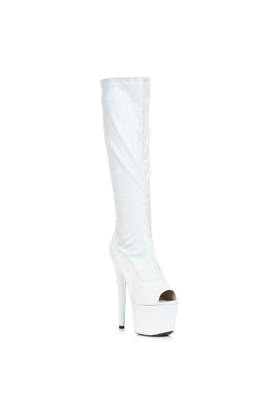 Ellie Shoes White Knee Boots Platform Stripper Shoes | Buy at Sexyshoes.com