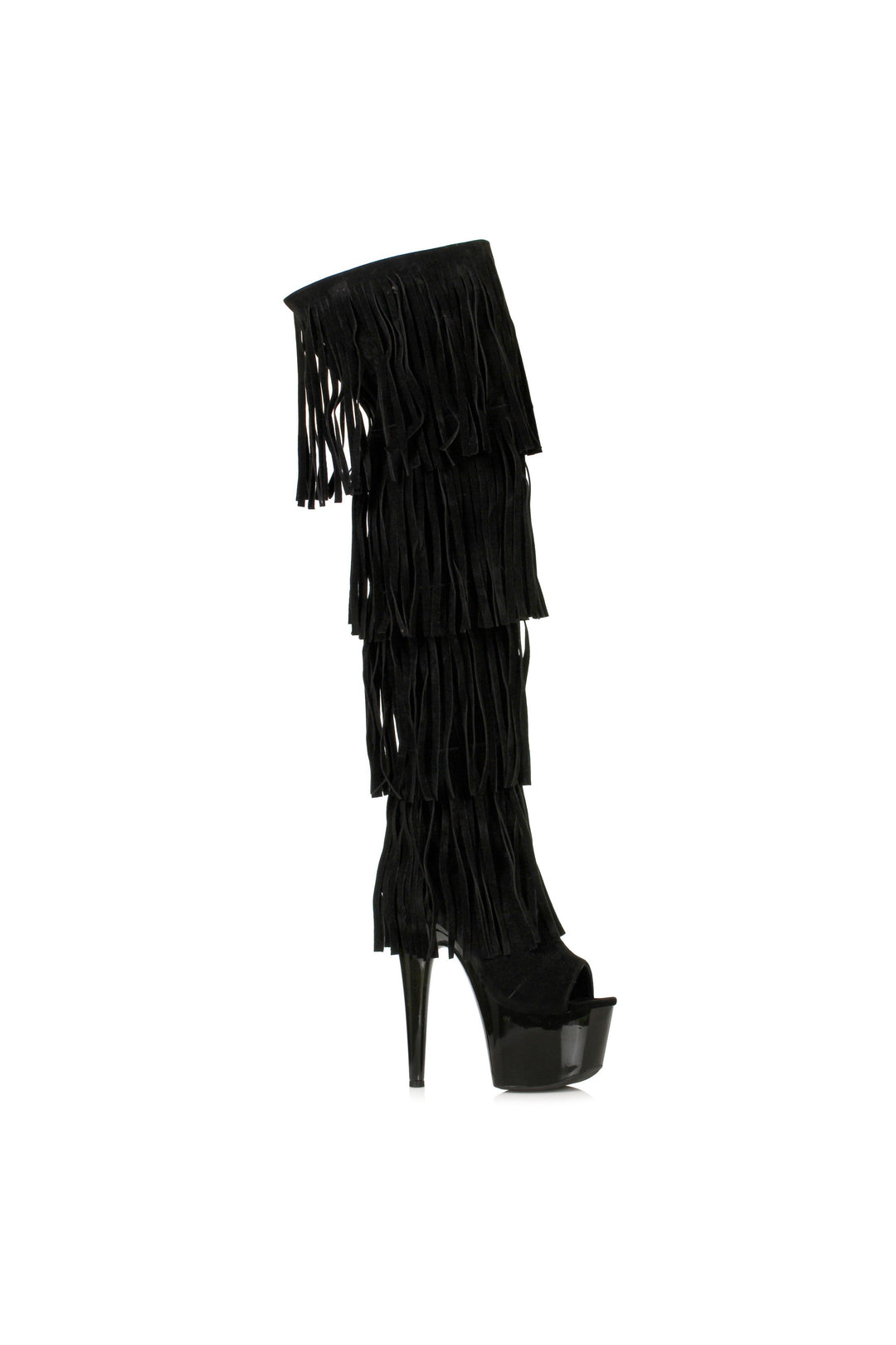 Ellie Shoes Black Thigh Boots Platform Stripper Shoes | Buy at Sexyshoes.com