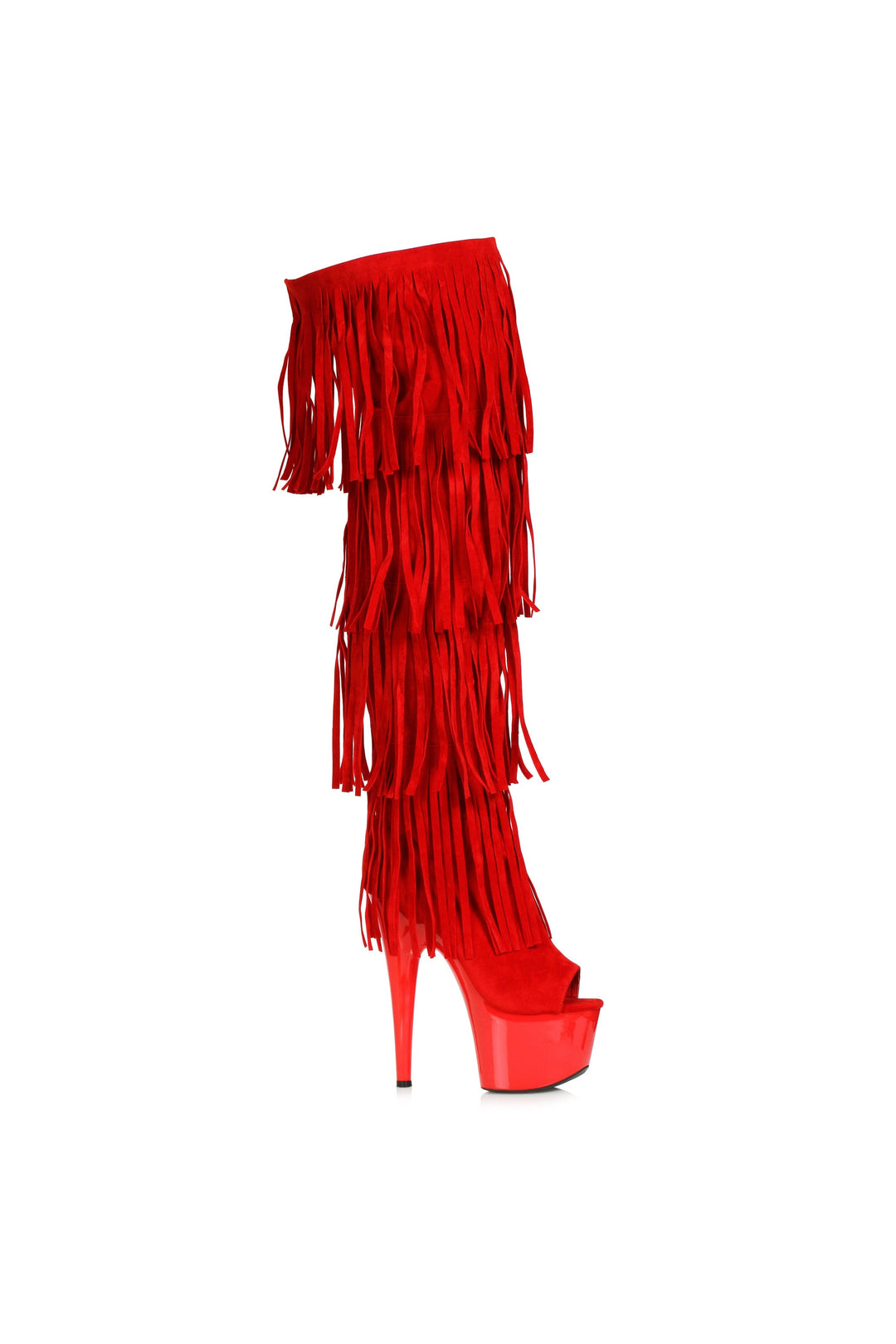 Ellie Shoes Red Thigh Boots Platform Stripper Shoes | Buy at Sexyshoes.com