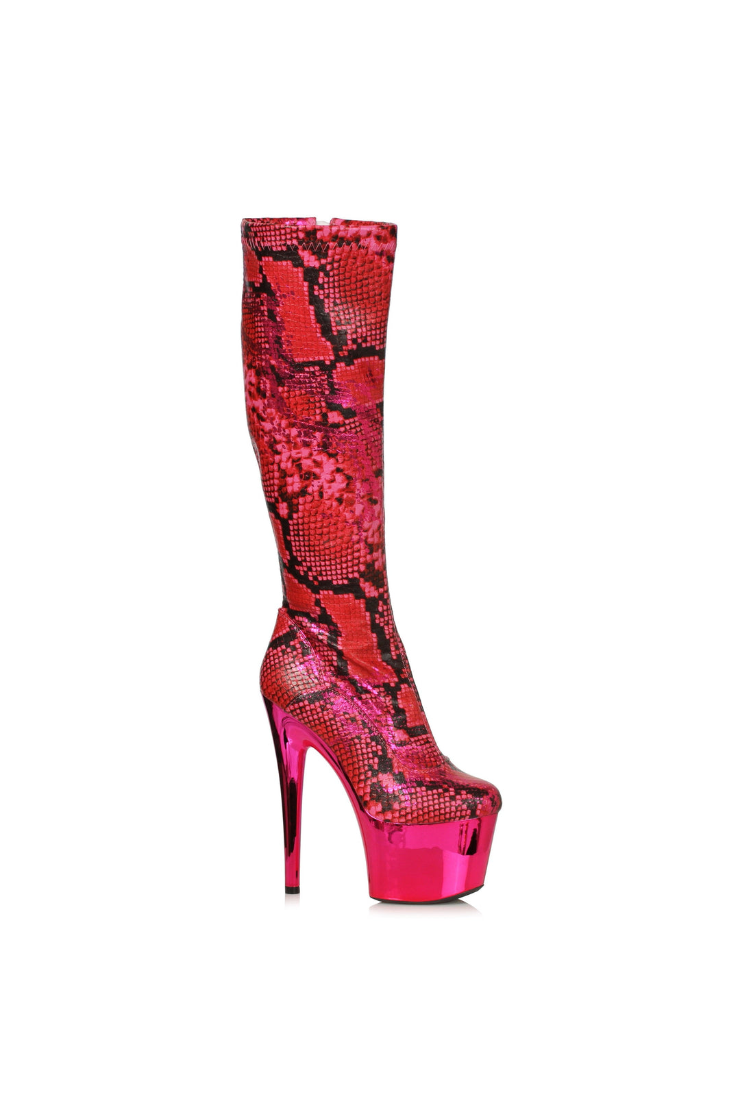 Ellie Shoes Fuchsia Knee Boots Platform Stripper Shoes | Buy at Sexyshoes.com