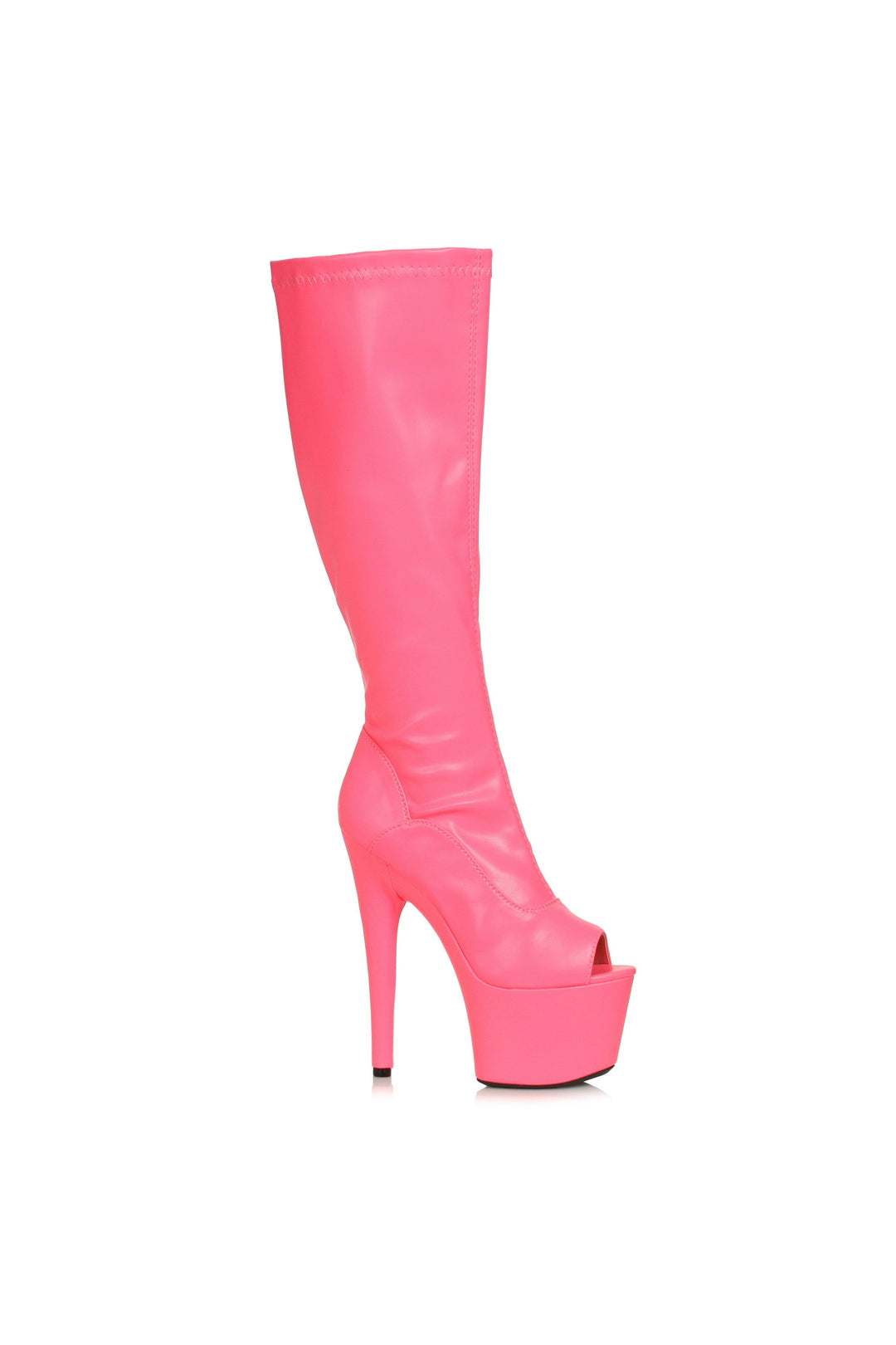 Ellie Shoes Pink Knee Boots Platform Stripper Shoes | Buy at Sexyshoes.com