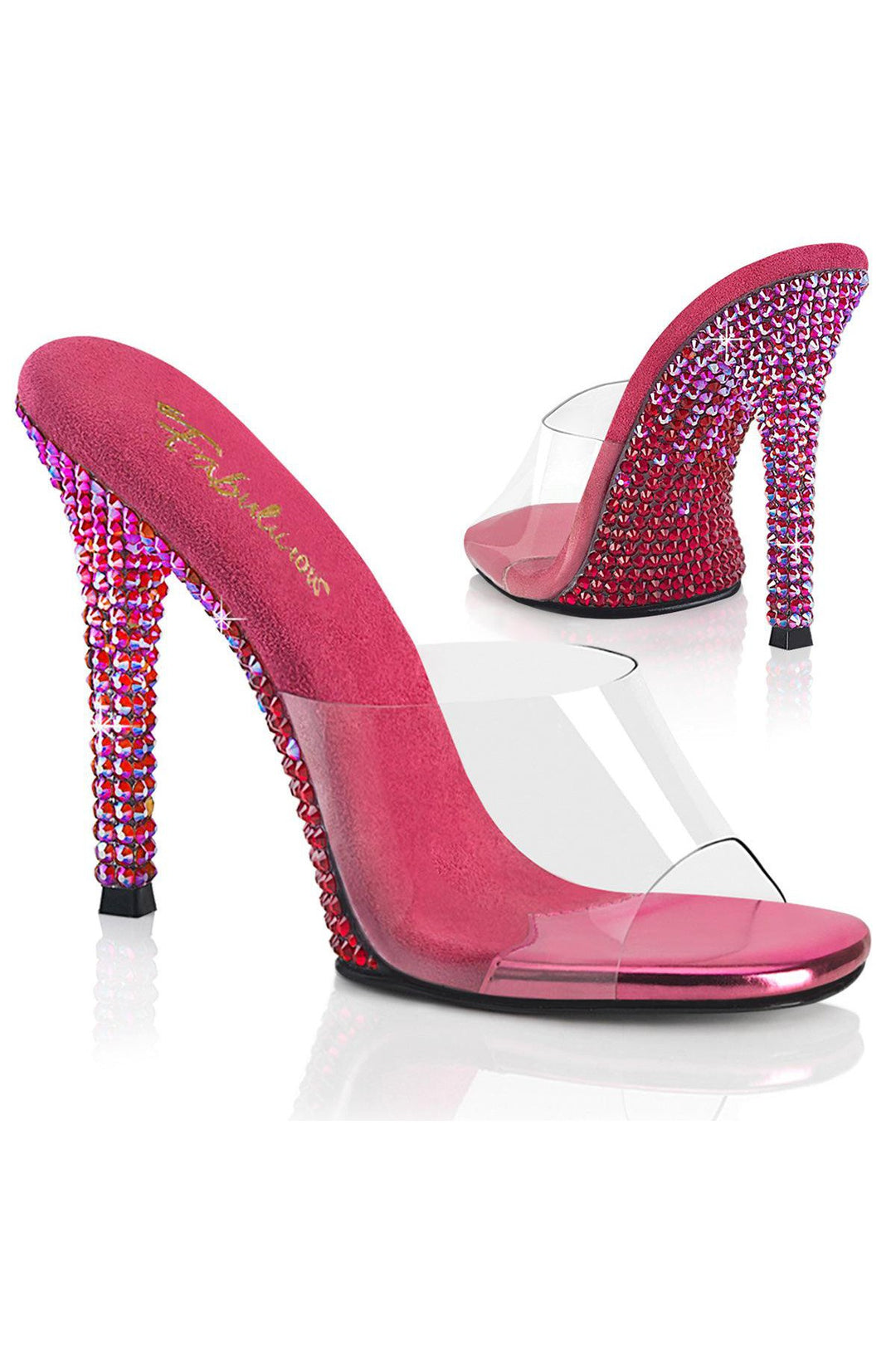 Fabulicious Clear Slides Platform Stripper Shoes | Buy at Sexyshoes.com