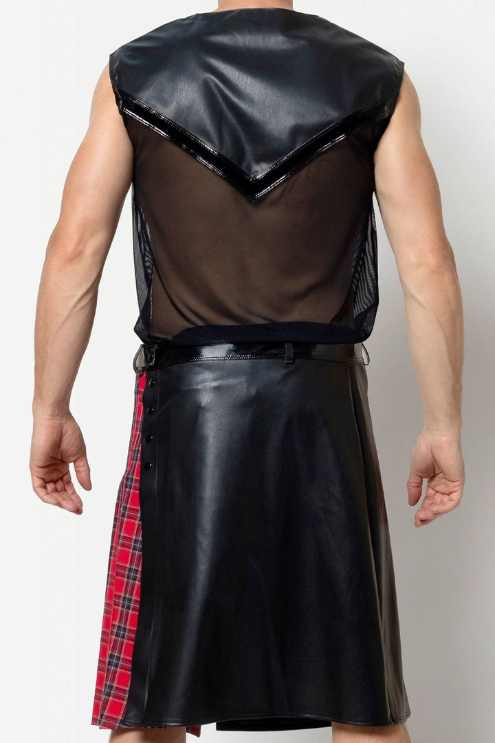 INGVALD Faux Leather Kilt