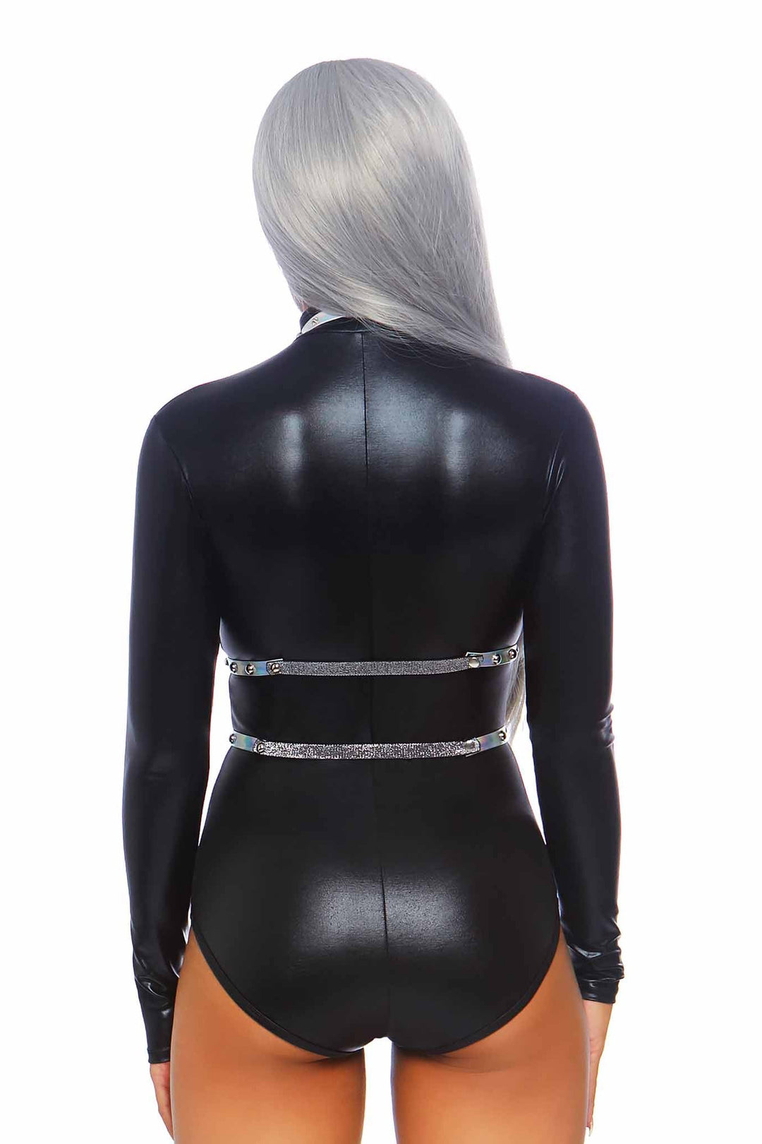 Iridescent Studded Vinyl Body Harness