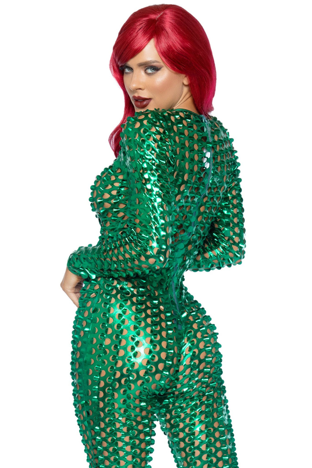 Laser Cut Metallic Catsuit