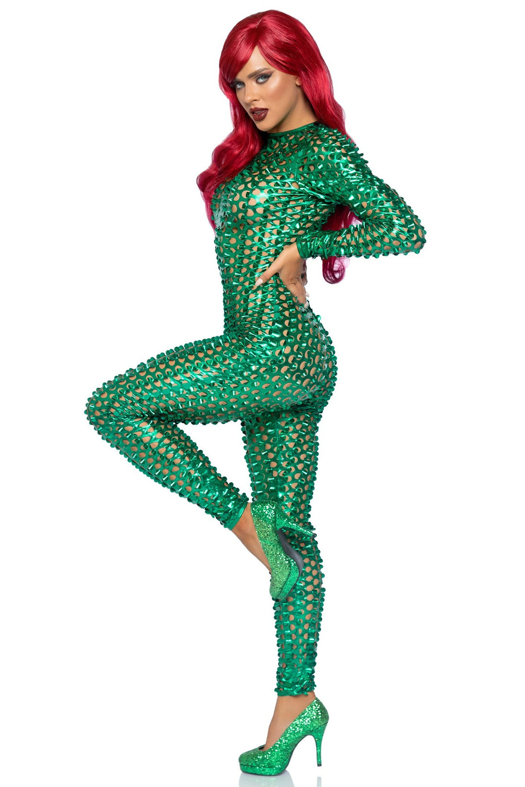 Laser Cut Metallic Catsuit