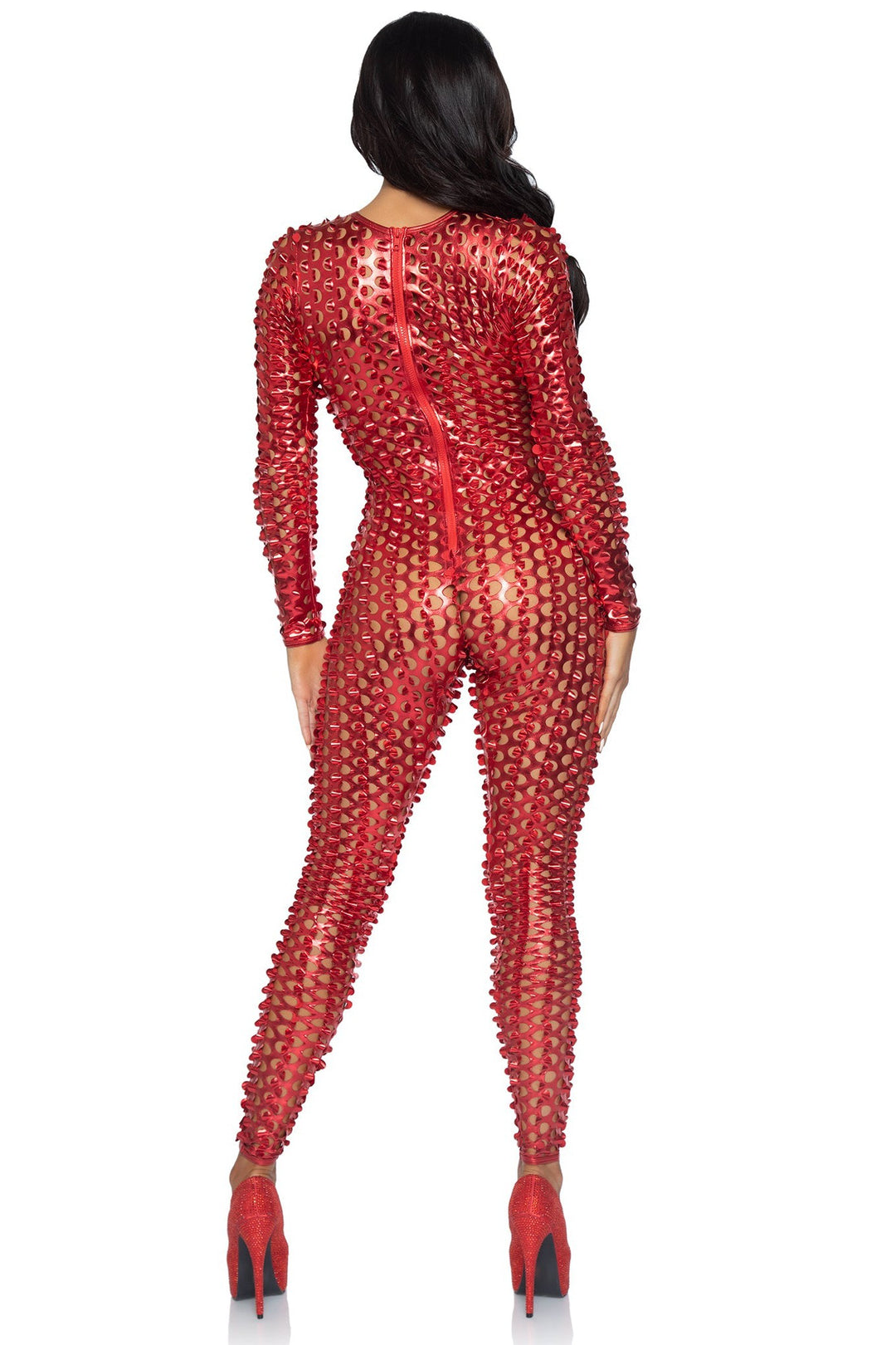 Laser Cut Metallic Catsuit