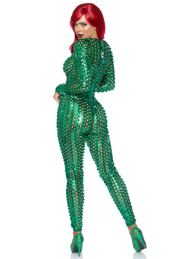 Laser Cut Metallic Catsuit