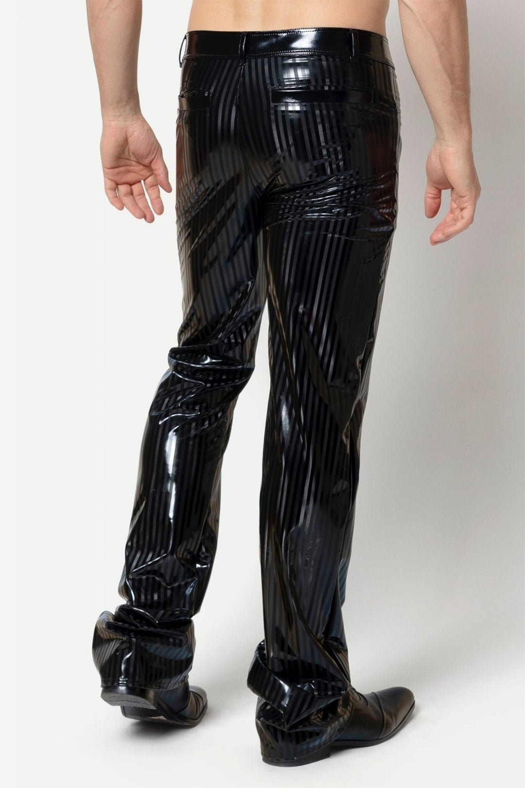 MAGNUS Stripped Vinyl Trousers