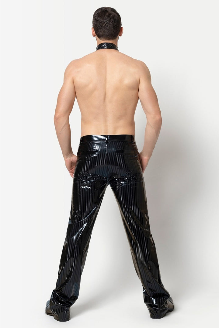 MAGNUS Stripped Vinyl Trousers