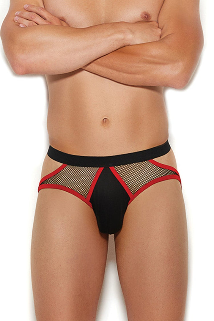 MEN'S FISHNET SIDE CUT OUT DETAILED JOCK STRAP