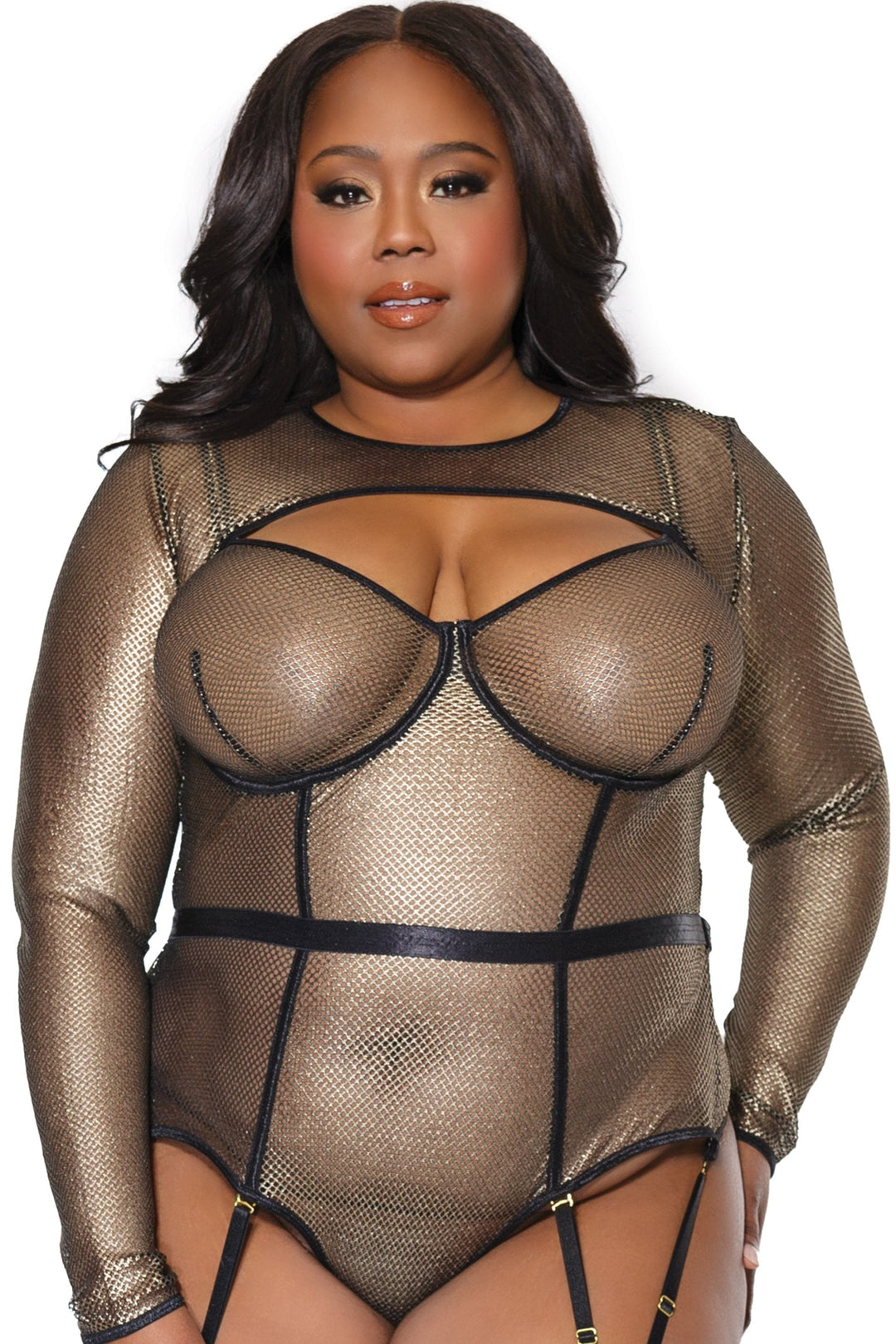 Metallic Fishnet Shrug