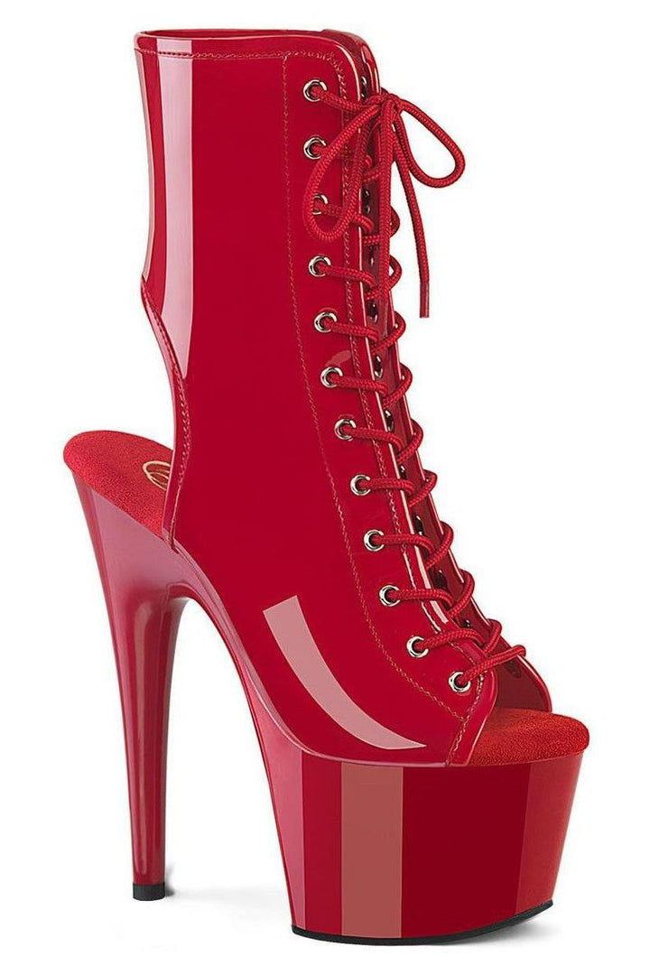 Pleaser Red Ankle Boots Platform Stripper Shoes | Buy at Sexyshoes.com