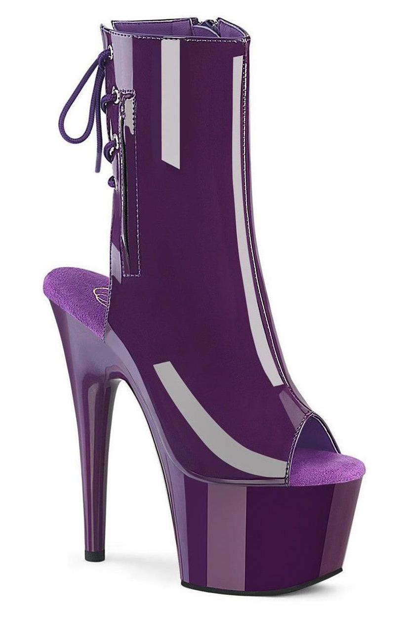 Pleaser Purple Ankle Boots Platform Stripper Shoes | Buy at Sexyshoes.com