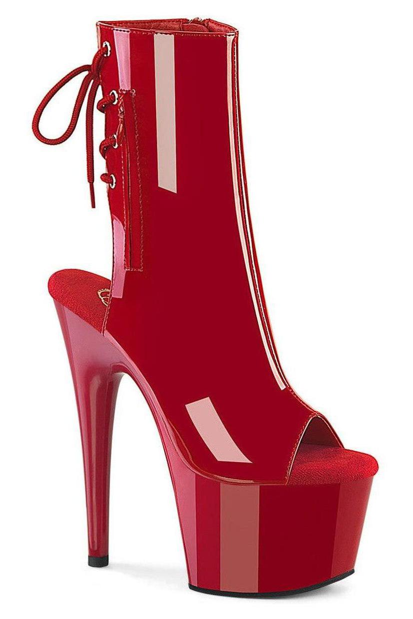 Pleaser Red Ankle Boots Platform Stripper Shoes | Buy at Sexyshoes.com