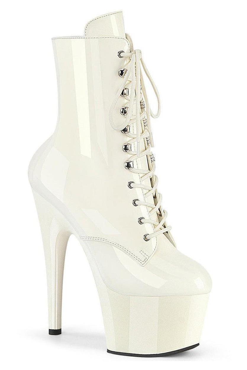 Pleaser White Ankle Boots Platform Stripper Shoes | Buy at Sexyshoes.com