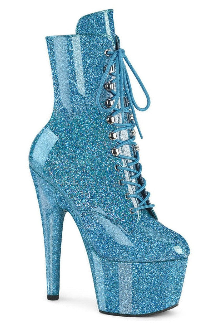 Pleaser Blue Ankle Boots Platform Stripper Shoes | Buy at Sexyshoes.com