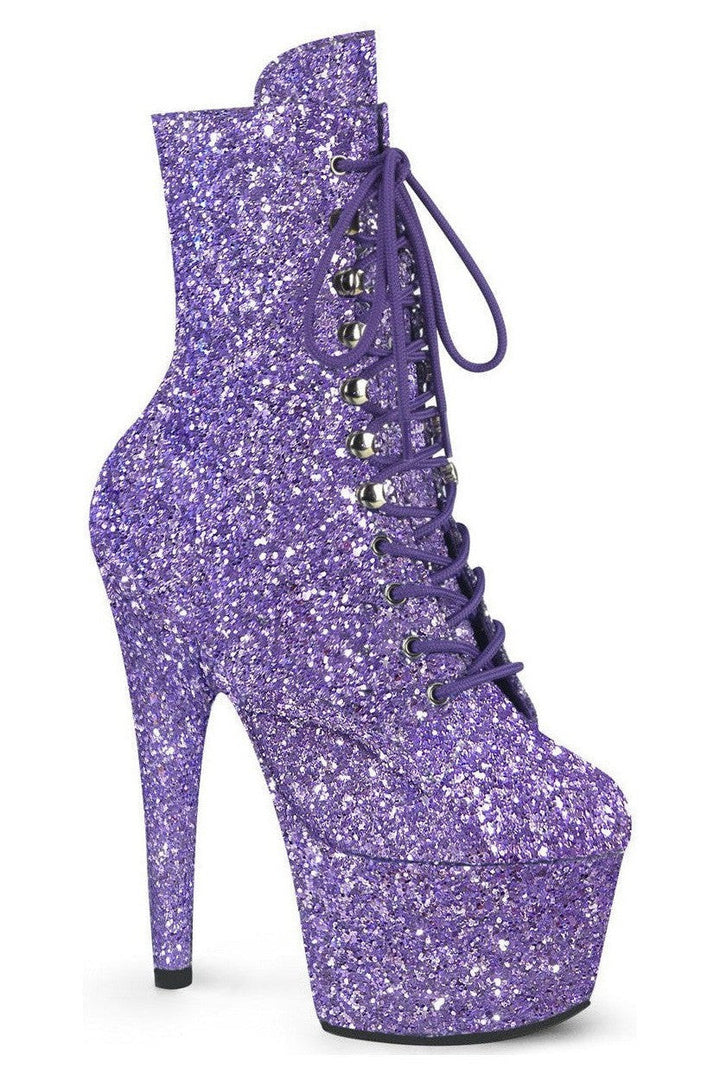 Pleaser Purple Ankle Boots Platform Stripper Shoes | Buy at Sexyshoes.com