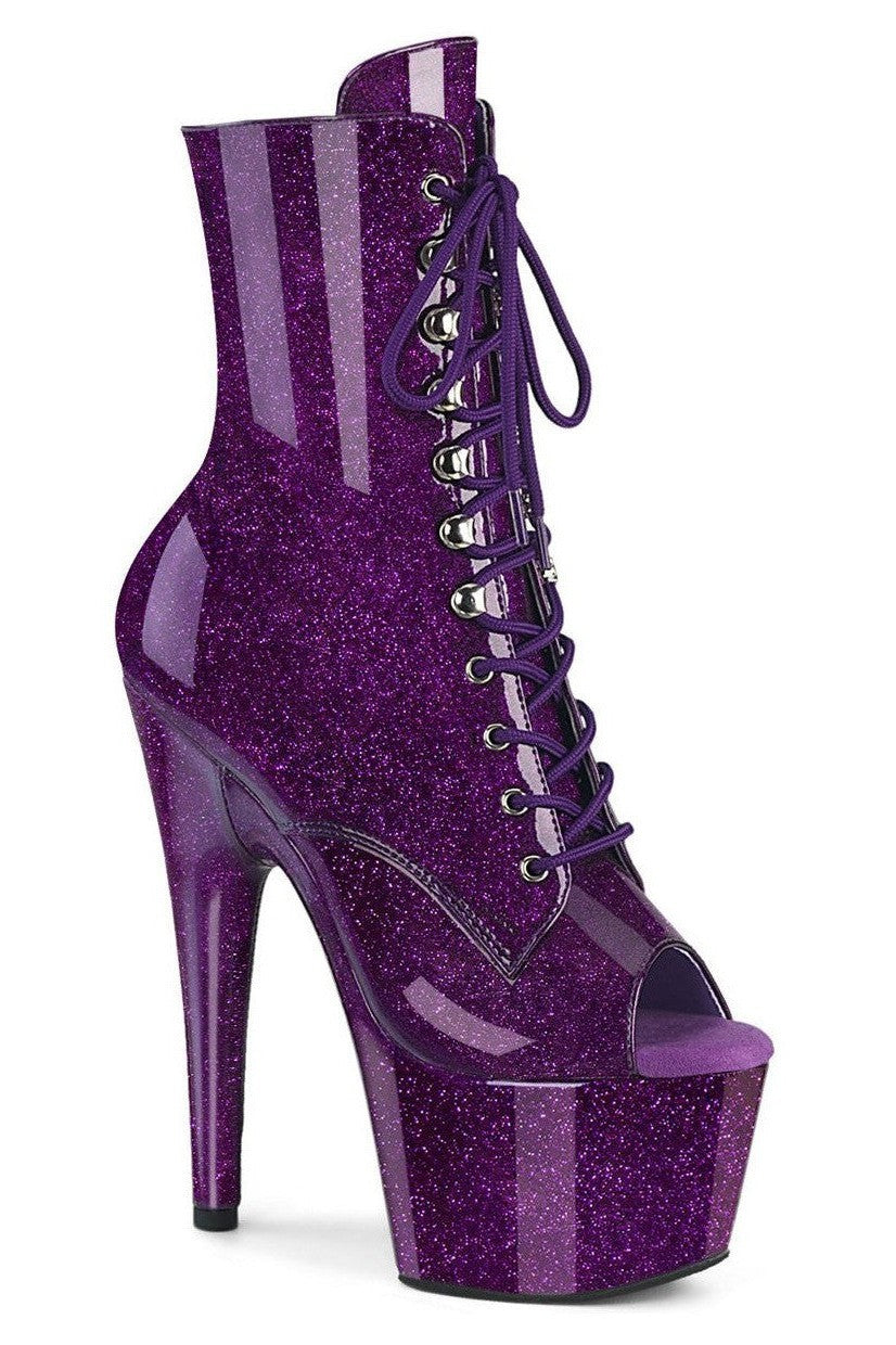 Pleaser Purple Ankle Boots Platform Stripper Shoes | Buy at Sexyshoes.com