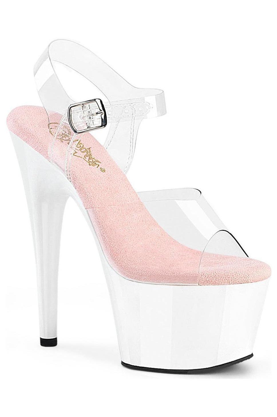 Pleaser Clear Sandals Platform Stripper Shoes | Buy at Sexyshoes.com