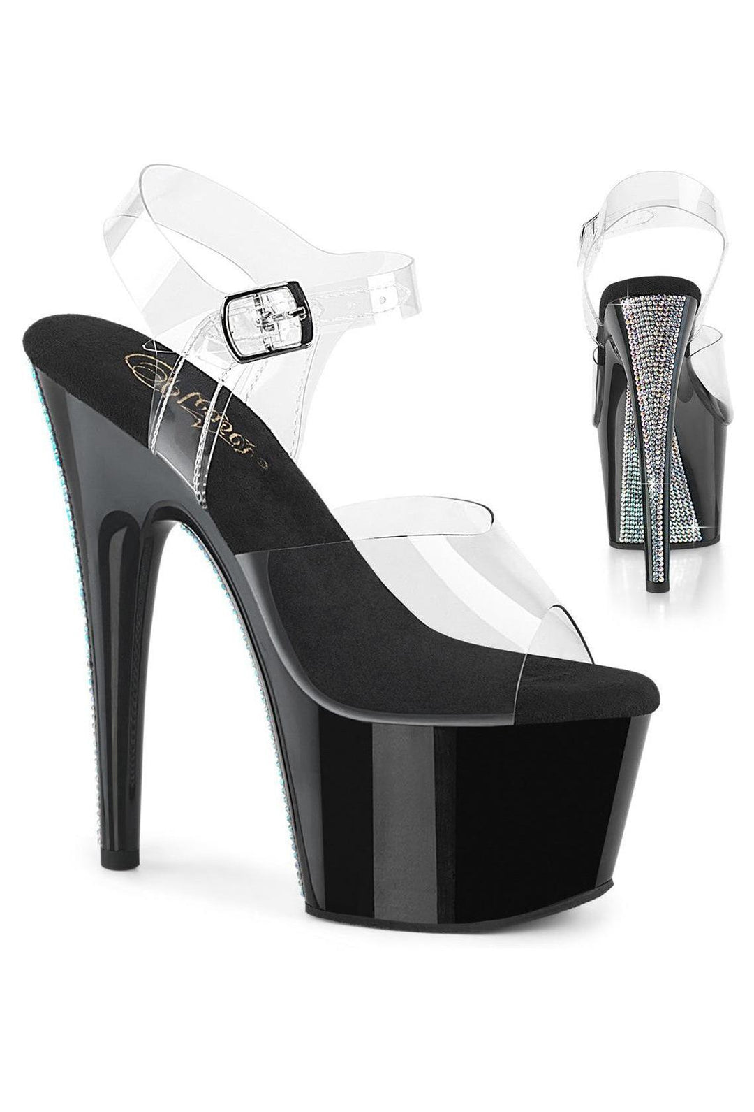 Pleaser Clear Sandals Platform Stripper Shoes | Buy at Sexyshoes.com