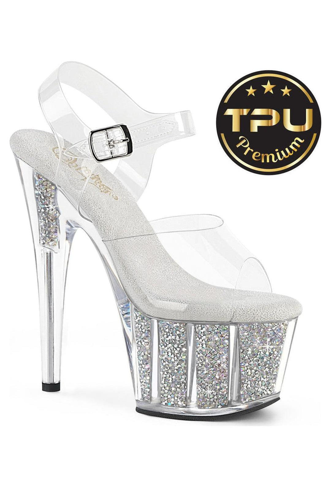 Pleaser Clear Sandals Platform Stripper Shoes | Buy at Sexyshoes.com