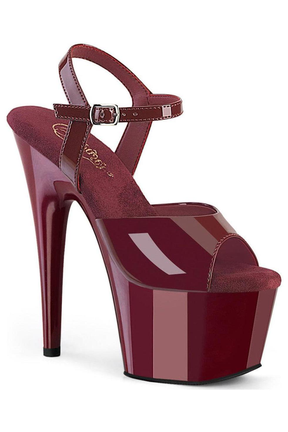 Pleaser Burgundy Sandals Platform Stripper Shoes | Buy at Sexyshoes.com